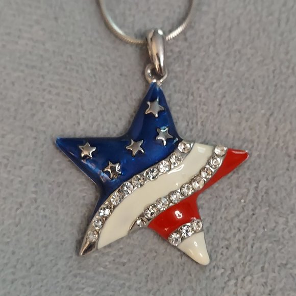 Patriotic Star Necklace - Picture 2 of 3